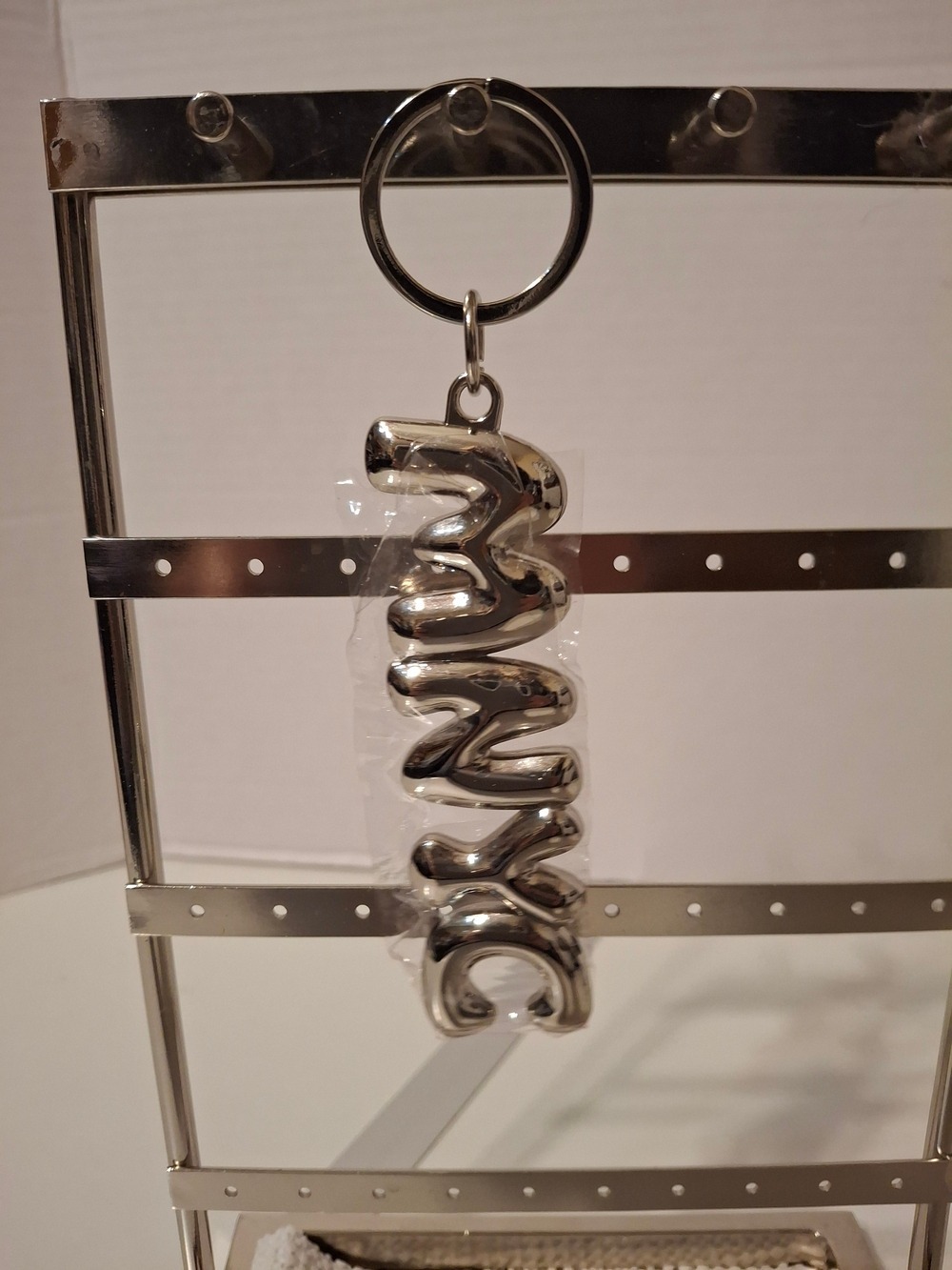 Madden New York City Silver Metallic 'MNYC' Lettering Keychain New